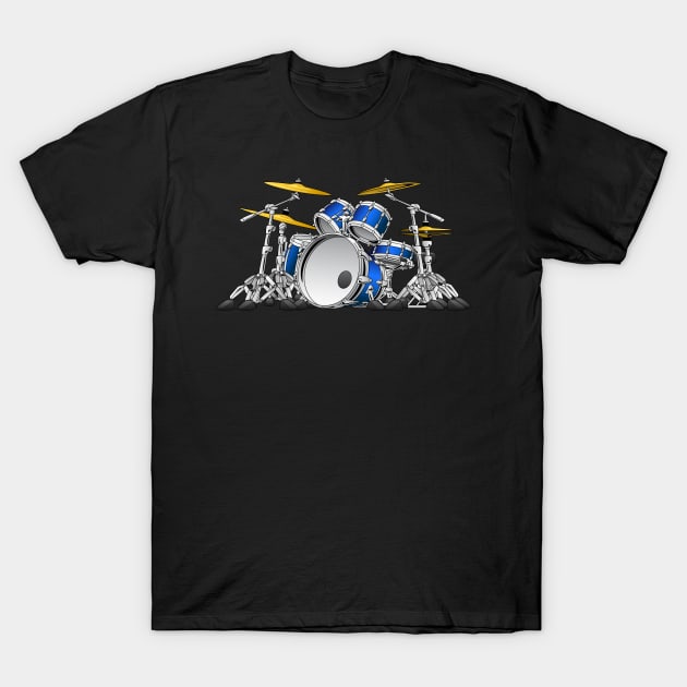 5 Piece Drum Set Cartoon T-Shirt by hobrath